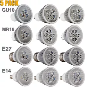 5x Led Spotlight Bulbs 9w 15w Cob MR16 3000k 4500k 6000k 12V GU10 E27 E14 Gu5.3 - Picture 1 of 18