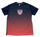Striker Soccer 10 Team USA Blue & Red Crew Neck Jersey T-Shirt Adult Large