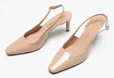 NOVO Sapato de Salto Anne Klein iFlex Rafaela Couro Patente Nude Tamanho EUA 9 - Imagem 1 de 4