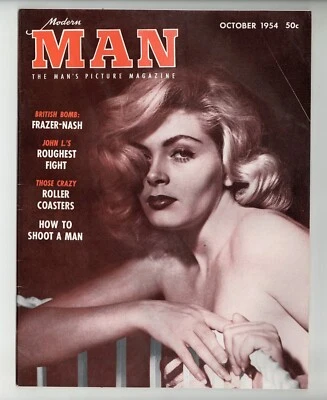 Modern Man Oct. 1954 Lee Sharon 52pgs PDC Glamour Vintage Pinup Magazine M36569 Foto 1 de 2