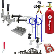 Kegco Deluxe Homebrew Two Tap Kegerator Conversion Kit With 5 Lb. Co2 Tank