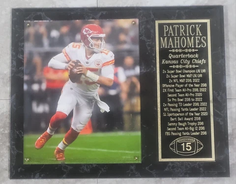 Patrick Mahomes 12" x 15" Plaque, 2x Super Bowl MVP, 2x NFL MVP Cover