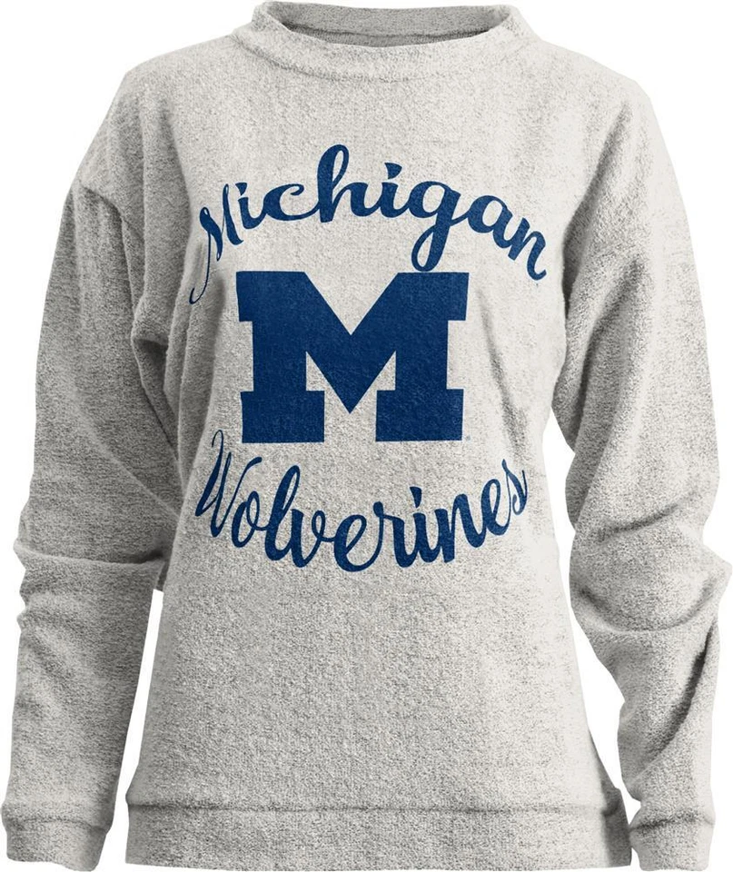 Womens University of Michigan Wolverines Sweatshirt Comfy Terry L/S Crew - Image 1 of 4