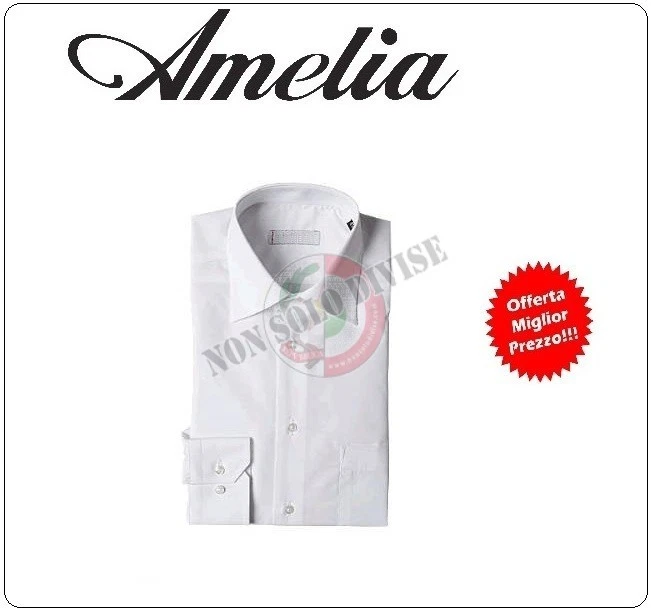 Camicia Uomo Manica Lunga Cameriera Barman By Amelia Primo Prezzo per Scuola  - Immagine 1 di 1