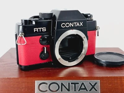 Red leather🌸[Near MINT] Contax RTS SLR 35mm Film Camera Body Only From Japan - Image 1 of 4