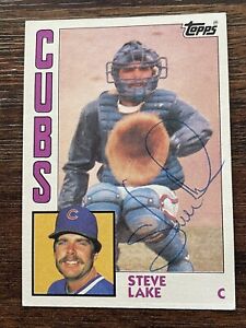 Steve Lake Signed Autograph 1984 Topps #691 Chicago Cubs