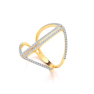 Ring 0,20 Karat natürlicher runder Brillantschliff Diamant Zargenfassung Weißgold - Bild 1 von 6