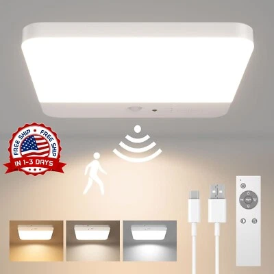Lámpara De Techo Con Pilas Luces LED Con Sensor De Movimiento Modernas US Nuevo - Image 1 of 4
