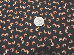 100% Cotton Fabric Andover - Spooky Eyeballs on Black Background - By the Yard - Picture 1 of 3