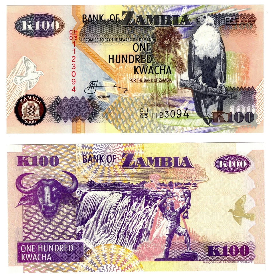 2006  Zambia P38f 100 Kwacha Banknote UNC - Image 1 of 1