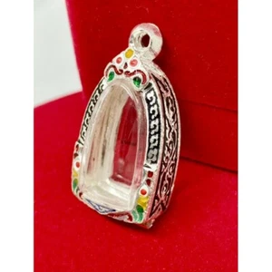 Empty case frame LP Tuad Silver Gem Thai Amulet Pendant 1.5*2.5 cm - Picture 1 of 1