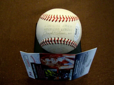 HARMON KILLEBREW BEST WISHES TWINS SIGNED AUTO VINTAGE CRONIN REACH BASEBALL JSA - Image 1 of 3