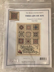 NEW Threads Of Joy Cross Stitch Pattern Quilts Ursula Michael Design Connection - Picture 1 of 2