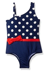 Jantzen Big Girls' One Piece Swimsuit, Nautical Dot, 12 - Picture 1 of 1