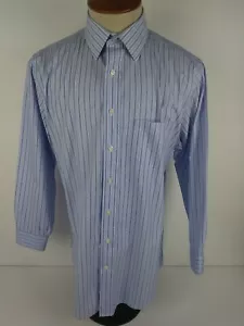 Kirkland Signature Shirt Mens XL Blue Striped Long Sleeve Button Up - Picture 1 of 7