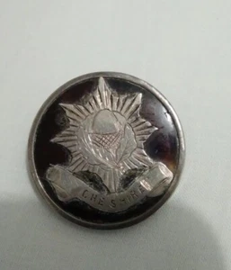 WW2 Sweetheart brooch /badge Cheshire Regiment Silver & Tortishell V RARE !! - Picture 1 of 8