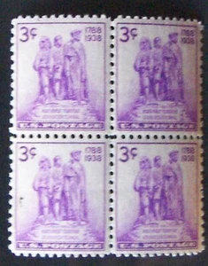 US 3¢ stamp SC #837, Northwest Territory, Colonization MNH 1938 block of 4. - Picture 1 of 1