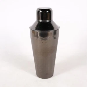 Black Gunmetal Stainless Steel Cobbler Cocktail Shaker Bartender Mixology Cup - Picture 1 of 9