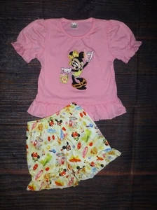 NEW Boutique Minnie Mouse Tropical Beach Girls Shorts Outfit - Picture 1 of 4