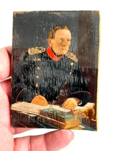 Antique Painting of Helmuth Graf Austria on Wood unsigned germany WW2 - Picture 1 of 20