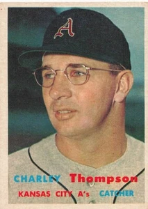 CHARLEY THOMPSON 1957 TOPPS BASEBALL #142 - Picture 1 of 2