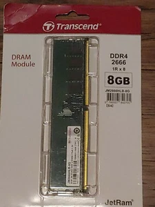8GB Transcend JetRAM DDR4 2666MHz PC4-21300 1R x8 Desktop Memory Module - Picture 1 of 2