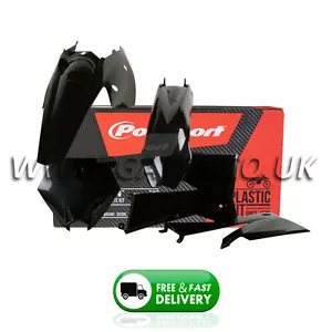 KTM 250EXC-F EXC 250 Racing 2005-2007 Black Polisport Plastics Kit Fairing Set - Picture 1 of 1