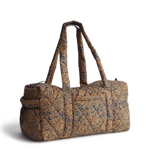Vera Bradley Featherweight Original Duffel Lotus Montage Roasted Pecan - Picture 1 of 2