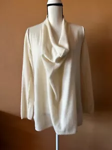 Joie Cream 100% Cashmere Cowl Neck Long Sleeve Sweater Size Medium - Picture 1 of 6