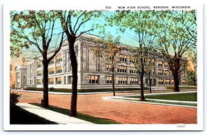 Postkarte New High School Kenosha Wisconsin B6 - Bild 1 von 2