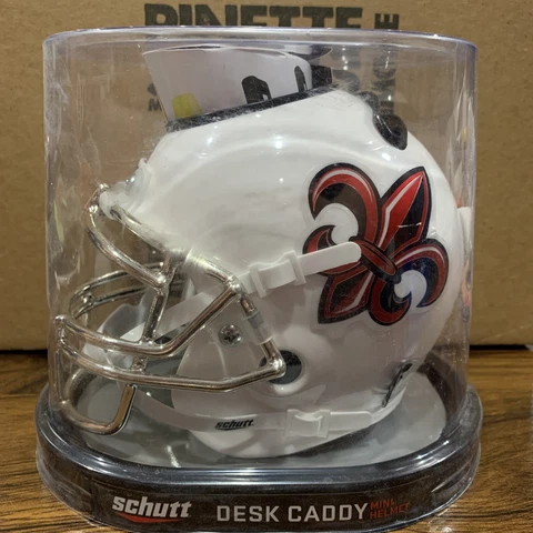 Louisiana Lafayette Ragin Cajuns (Chrome) NCAA Schutt Mini Helmet Desk Caddy Cover