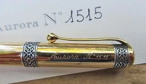 New Aurora 75th Anniv FLEX 18k Nib Sterling & Vermeil LE 1515/1919 Ftn Pen - MED - Picture 1 of 14