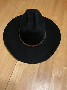 Charlie 1 Horse Clanton Cowboy Hat pure Wool 6 3/4 Black Custom Designed - Picture 1 of 7