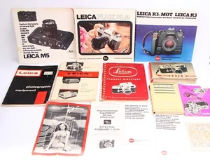 LEICA LEITZ M5, R3, LEICAFLEX SL2, POCKET BOOK BROCHURES/ PAMPHLETS LOT - Picture 1 of 11