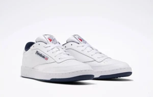 Reebok Club C 85 weiß marineblau Herrenschuhe modische Turnschuhe AR0457 Neu - Bild 1 von 8