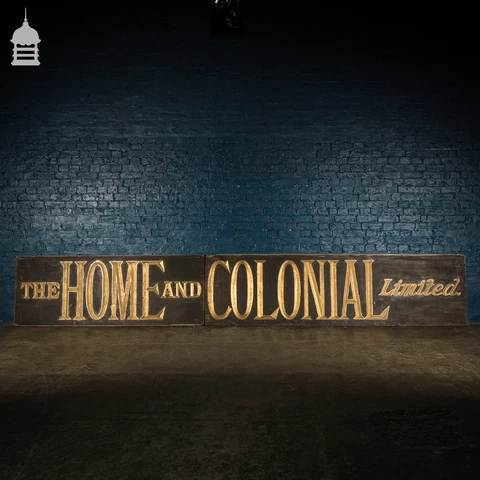 Advertising Shop Sign, Large Scale 19th C ‘The Home and Colonial Limited’ Cover