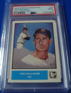 Sports Design Pro #20 1984 Ted Williams PSA 9 Boston Red Sox (64) Doug West - Imagen 1 de 3