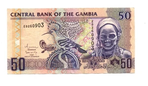50  DALASIS  FINE   BANKNOTE  FROM  THE GAMBIA  2010    PICK-28b - Picture 1 of 2