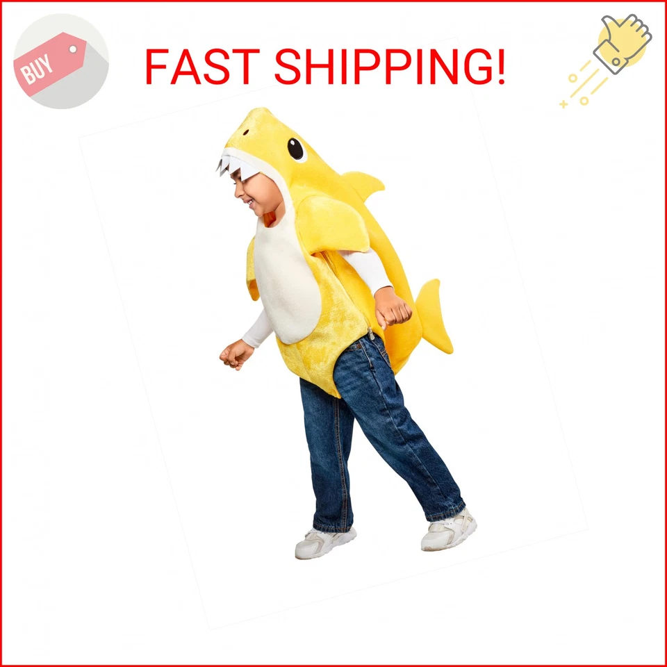 Rubies Kids Baby Shark Costume With Sound Chip Small