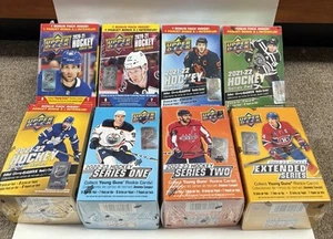 Lot of 8 Upper Deck NHL Hockey Blaster Boxes Brand New Sealed 424+ CARDS 2020-23 - Picture 1 of 2