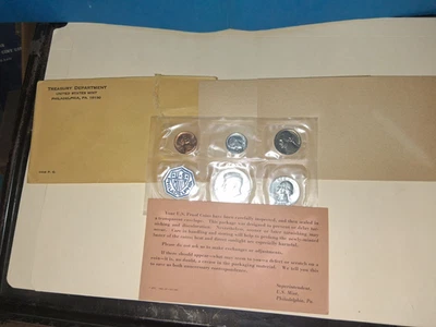 1964 United States Mint Proof Set, Silver, COA, Philadelphia Mint. - Image 1 of 4