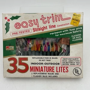 Vintage Easy Trim 35 Miniatur Weihnachtsbeleuchtung Kmart Taiwan funktioniert verpackt - Bild 1 von 7