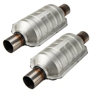 Pair (2) 2 inch Inlet/Outlet Catalytic Converter EPA Approved Weld-on Universal  - Picture 1 of 15