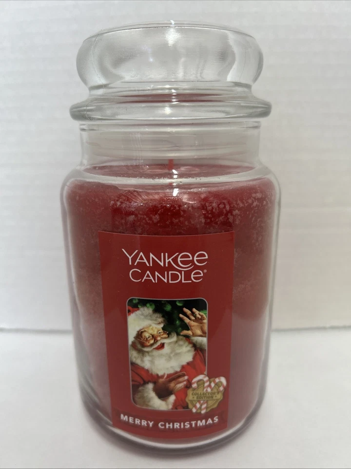 Yankee Candle MERRY CHRISTMAS 22oz Large Jar * Expedited *