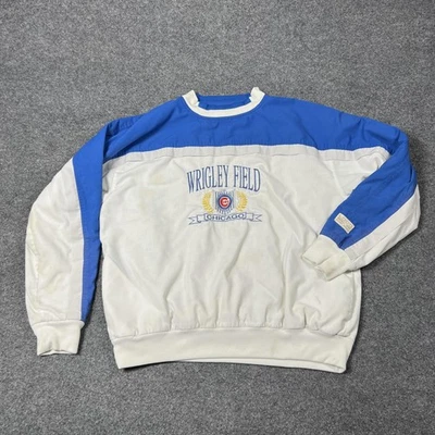 Vintage Chicago Cubs Sweater Mens XL Blue MLB Baseball Wrigley Field Logo 7 - Image 1 of 4