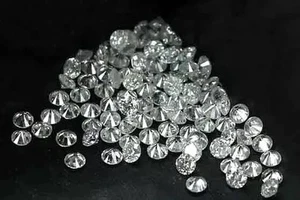 Certified 1 mm Round Cut CVD Diamond J Color I1 Clarity 2 Pcs Diamond Lot - Picture 1 of 8