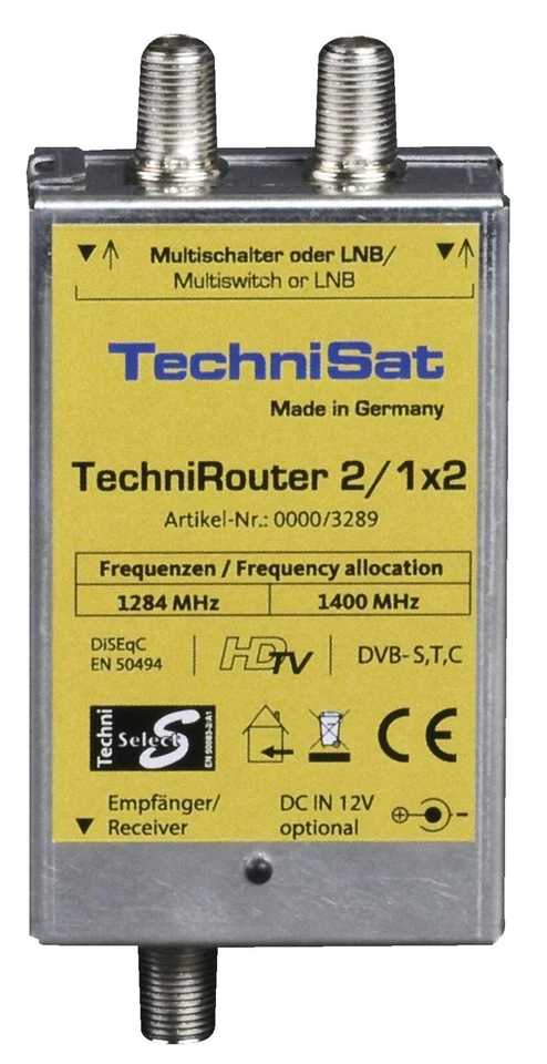 Technisat Einkabel-Multischalter TechniRouter Mini 1 Eingang 2 Ausgänge  B Ware - Bild 1 von 1