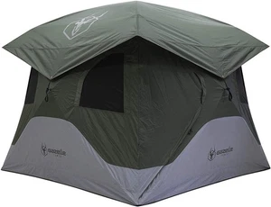 Gazelle T4 4 Persone Portatile Istantaneo Esterno Rifugio Campeggio Hub Tenda Verde - Foto 1 di 4