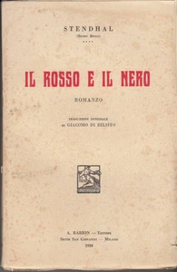 LETTERATURA STENDHAL IL ROSSO E IL NERO ROMANZO 1930 BARION LIBRO - Picture 1 of 1
