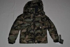 AUTHENTIC BOYS SAM. NEW YORK GLACIER DOWN PUFFER JACKET OLIVE CAMO ALL SIZES NEW - Picture 1 of 8